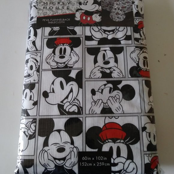 SOLD SOLD SOLD Disney Mickey Minnie Mouse FLANNEL BACK Tablecloth - Picture 8 of 16